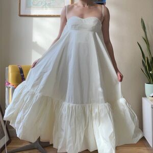 Sportmax White Strapless Dress